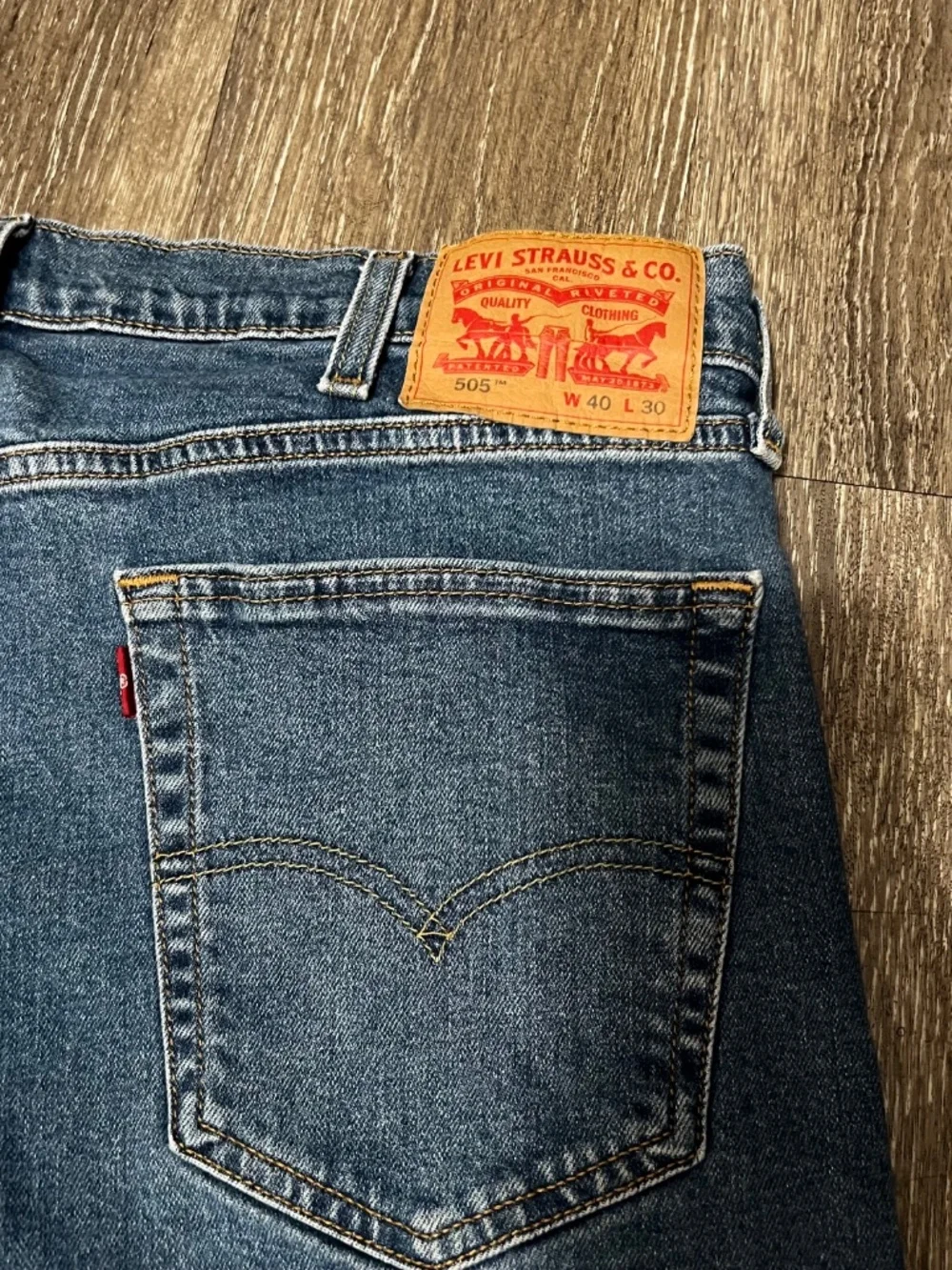 Levi's 505 Jeans Men's 40x30 Blue Wash Denim Straight Leg Y2K 2000s